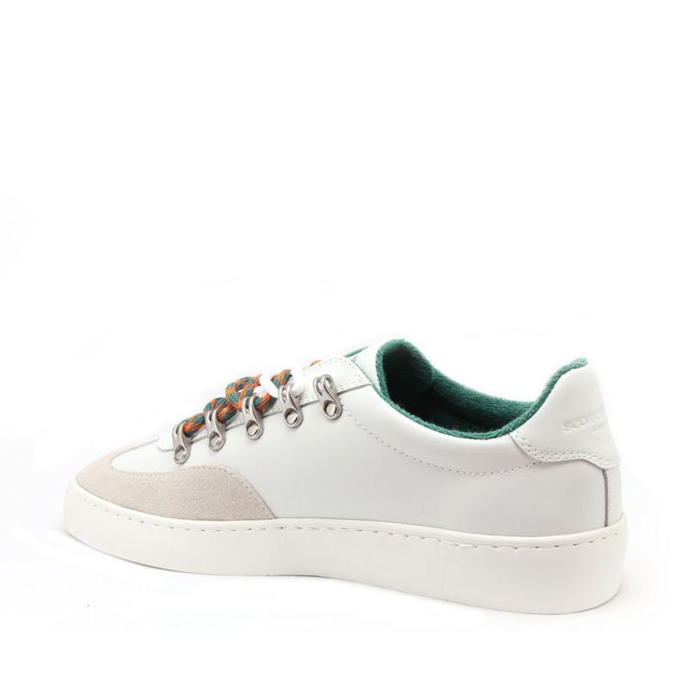 Scotch & Soda White Leather Low Top Men's Sneakers