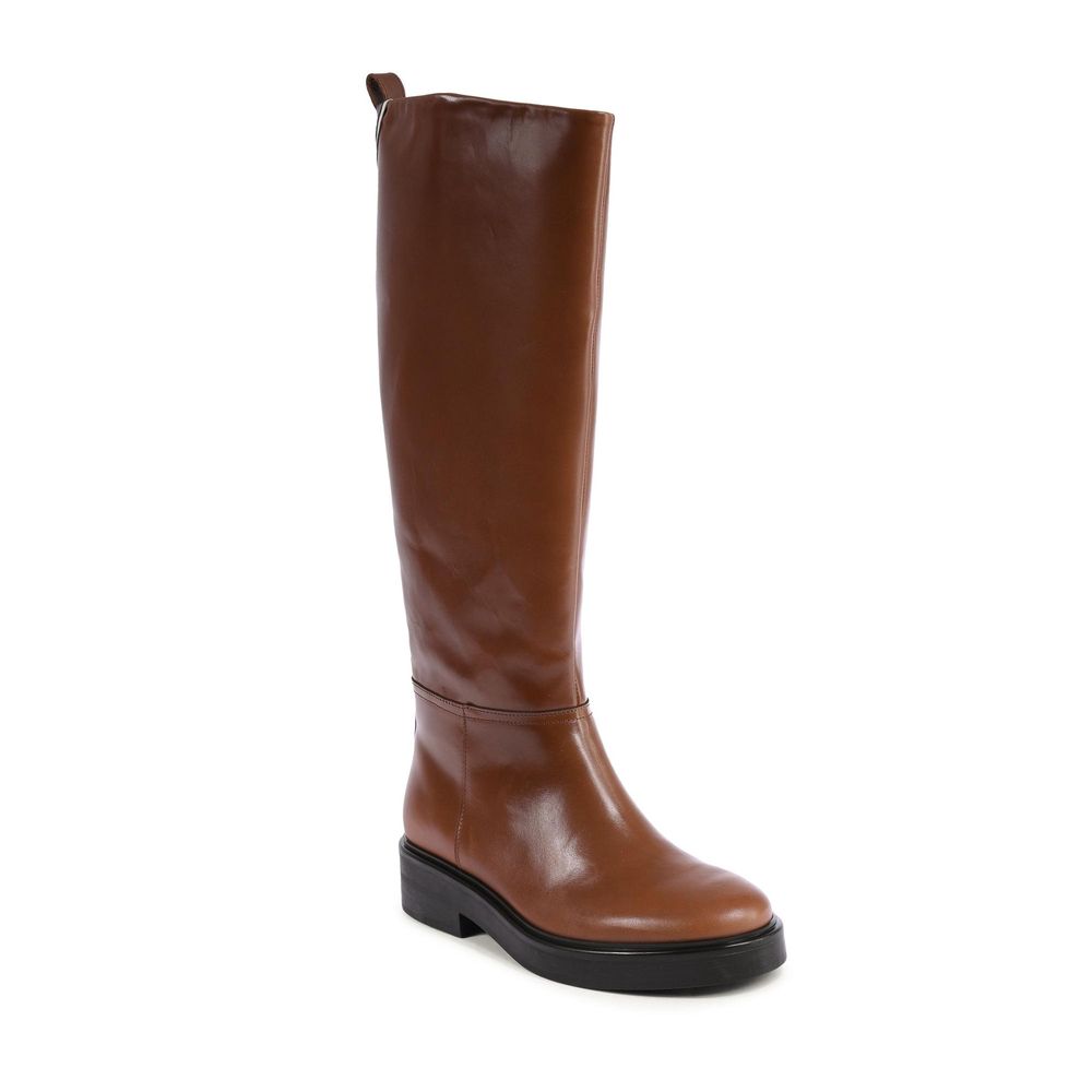 Tommy Hilfiger Brown Leather Ankle Women's Boots