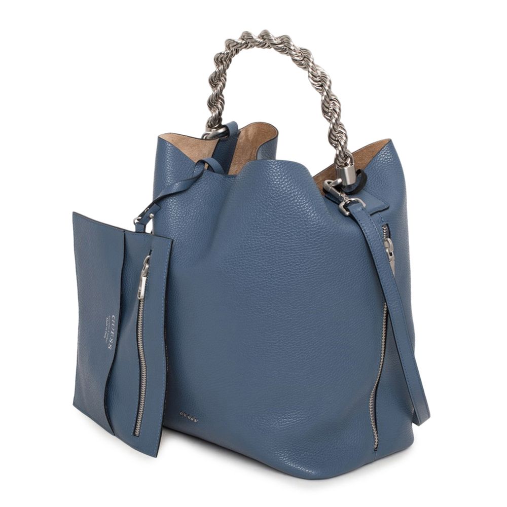 Guess Blue Leather Shoulder Women's Bag