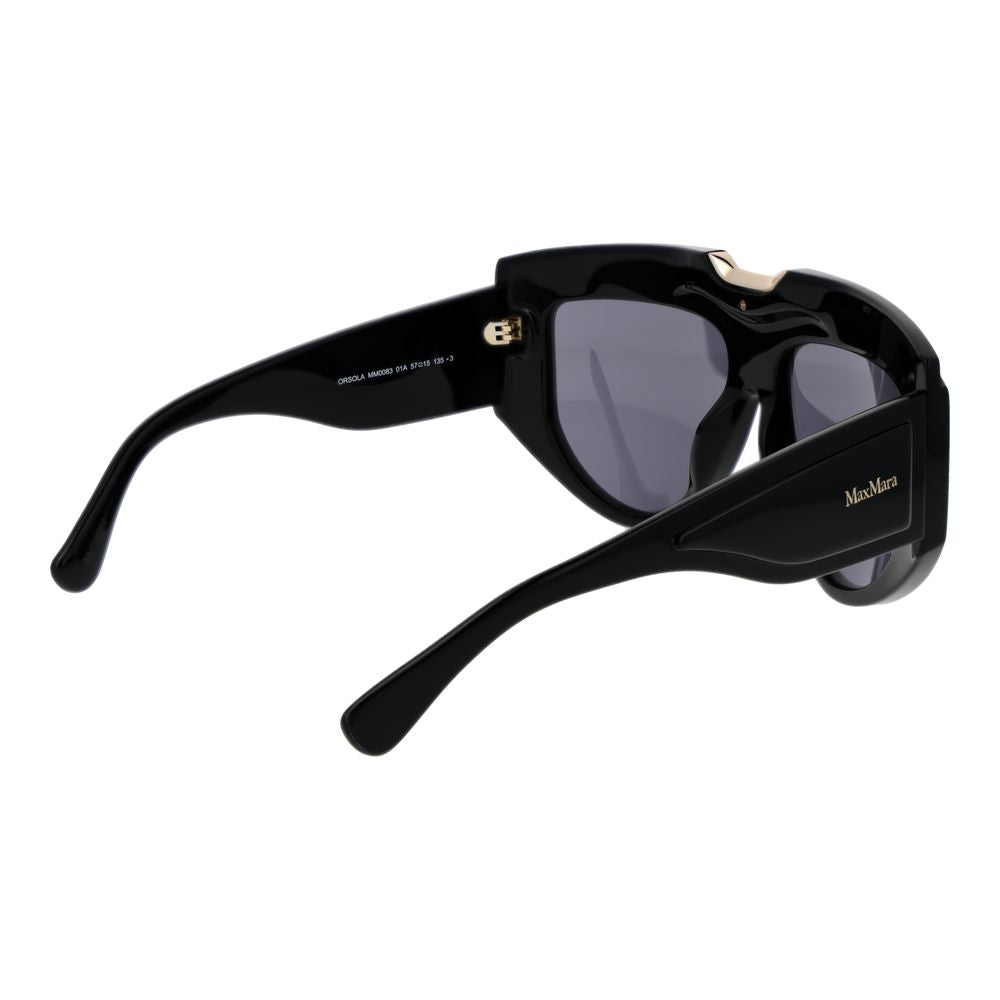Max Mara Black Acetate Women's Sunglasses