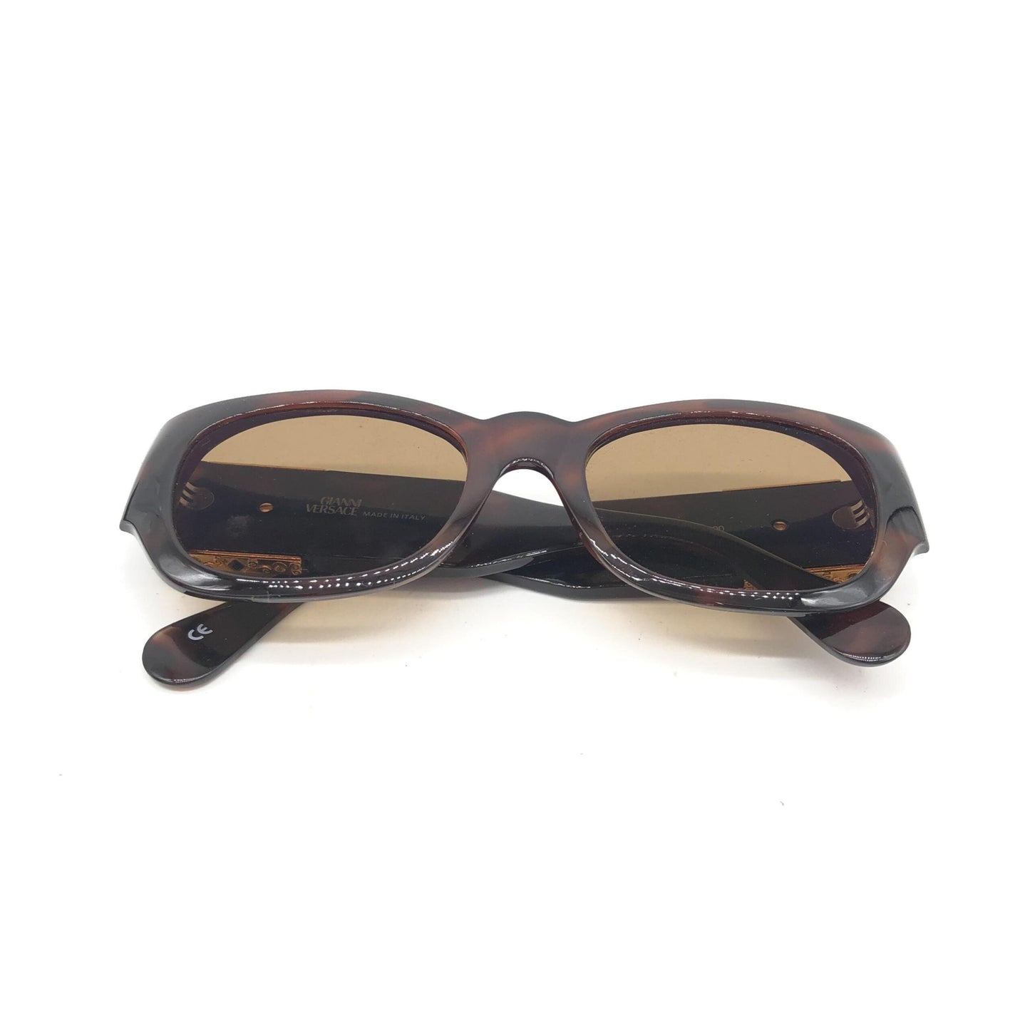 Versace Rectangular Frame Vintage Women's Sunglasses (Pre-Owned)
