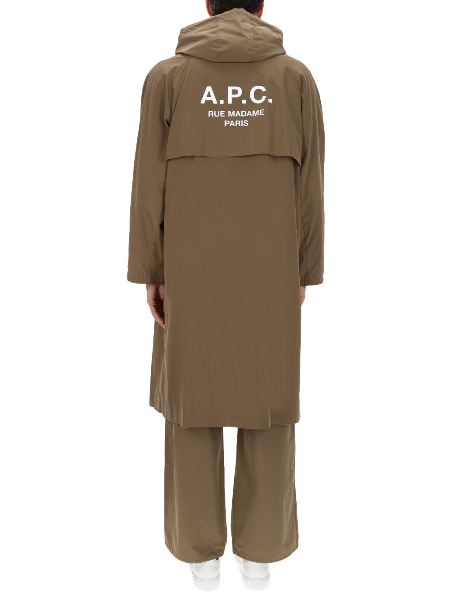 A.P.C. Men Hooded Trench Coat
