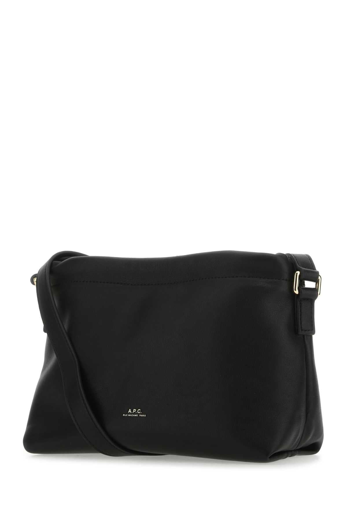 A.P.C. Unisex Black Synthetic Leather Ninon Crossbody Bag