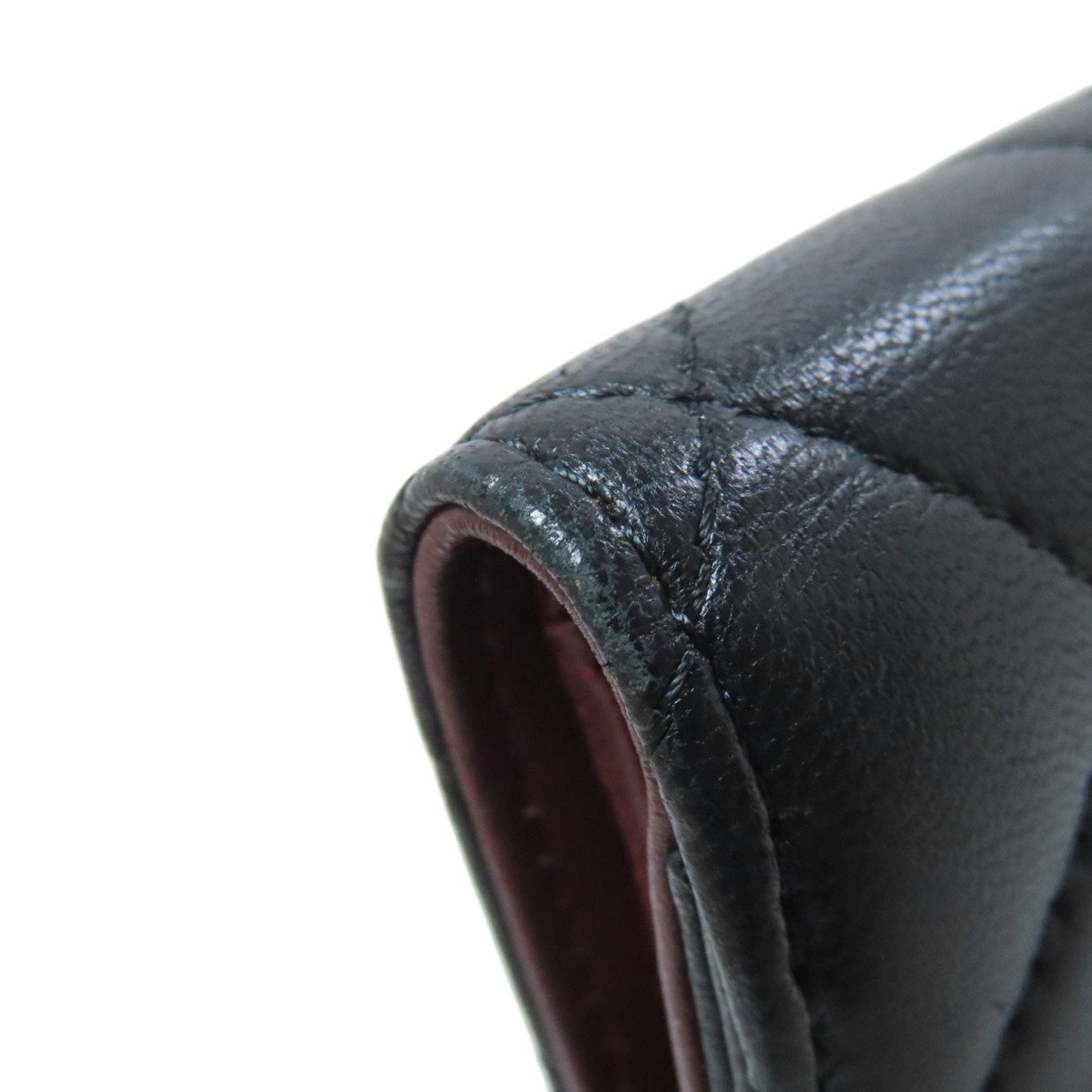 Chanel Matelasse Black Leather Wallet (Bi-Fold) (Pre-Owned)