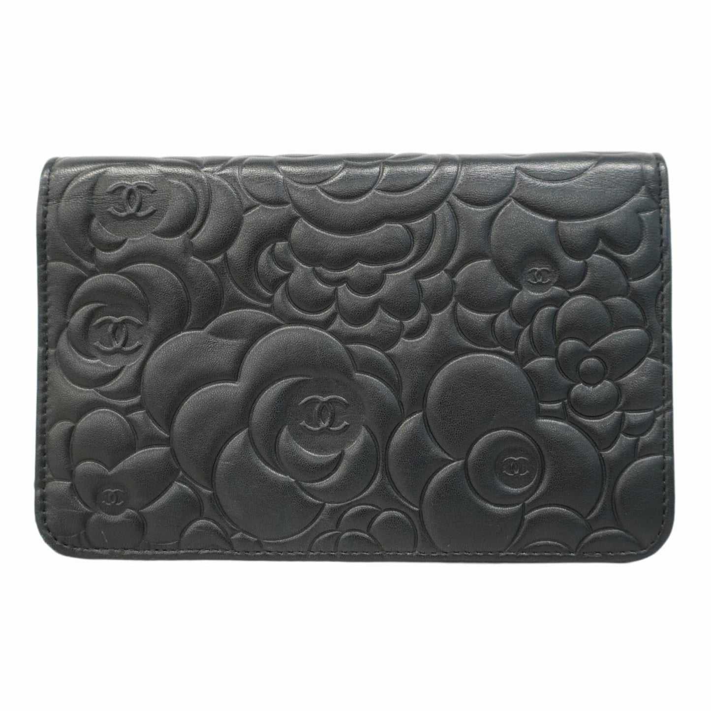 Chanel Black Leather Chain/Shoulder Wallet (Pre-Owned)