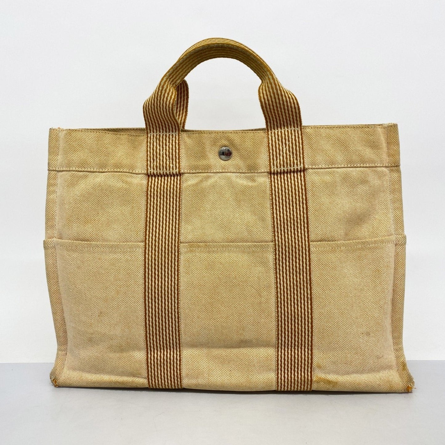 Hermes Orange Canvas Tote Bag (Pre-Owned)