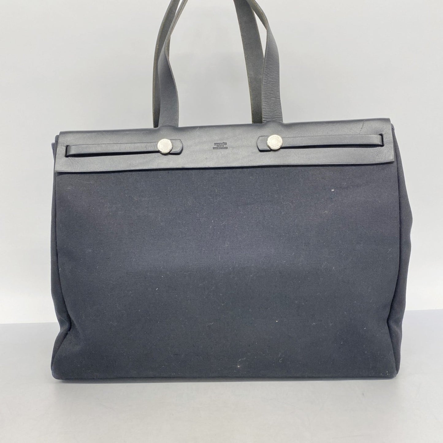Hermes Black Toile Officier Tote Bag (Pre-Owned)