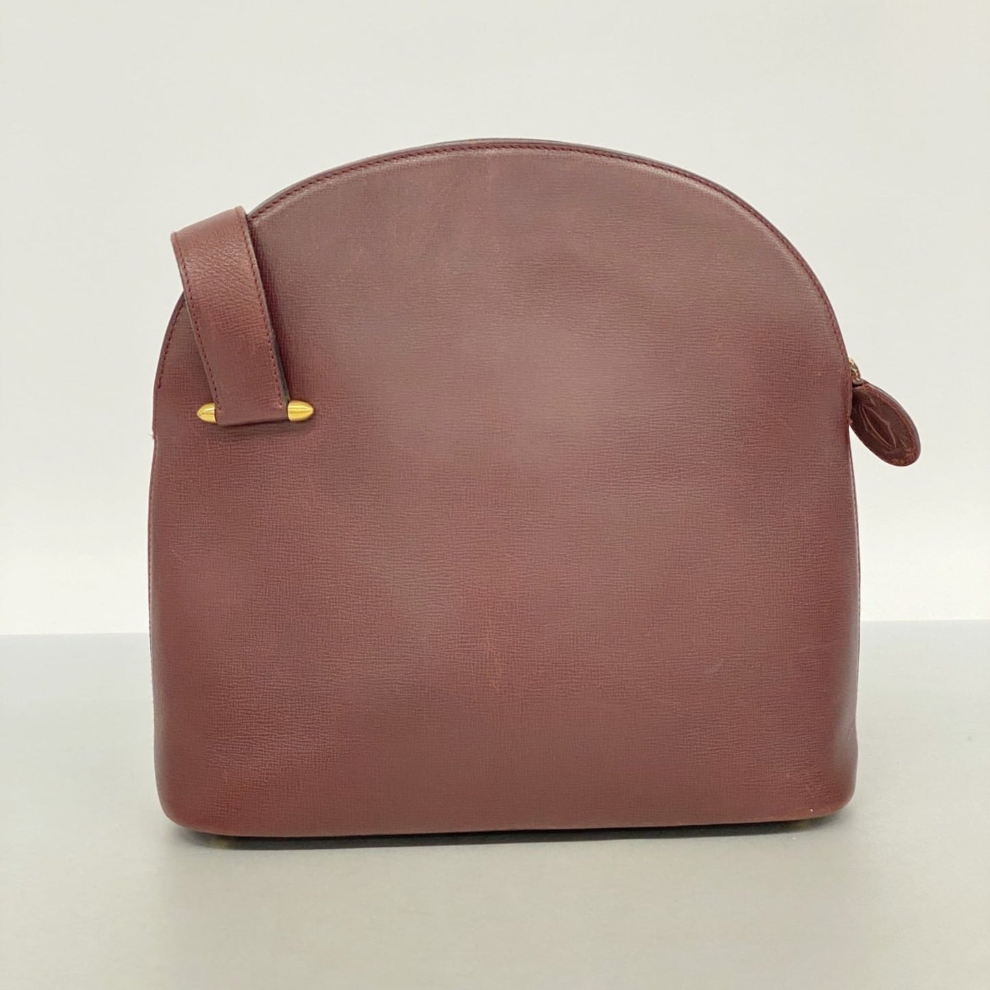 Cartier Bordeaux Leather Shoulder Bag (Pre-Owned)