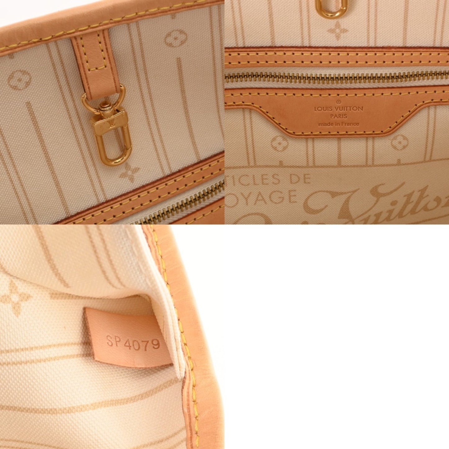 Louis Vuitton White Damier Azur Canvas Tote Bag (Pre-Owned)