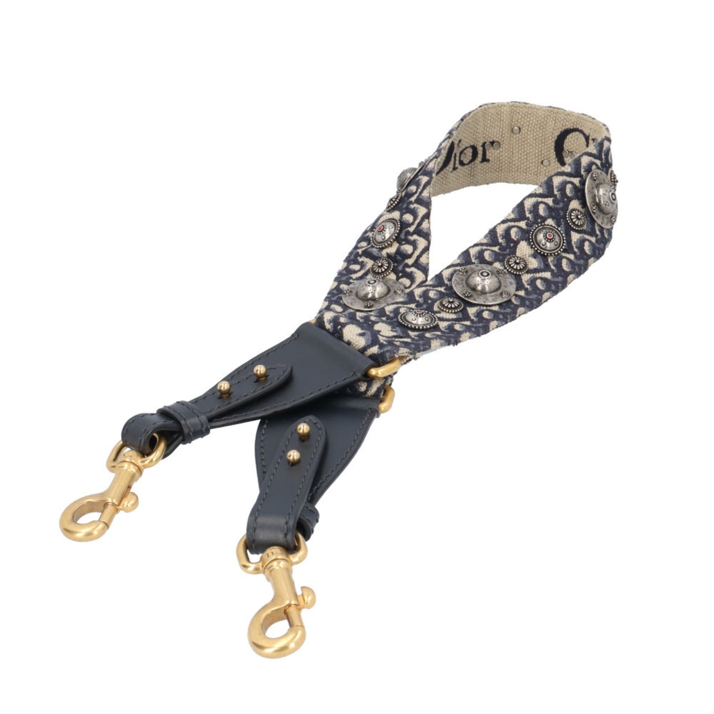 Christian Dior Navy Canvas Saddle Bag Shoulder Bag (Pre-Owned)