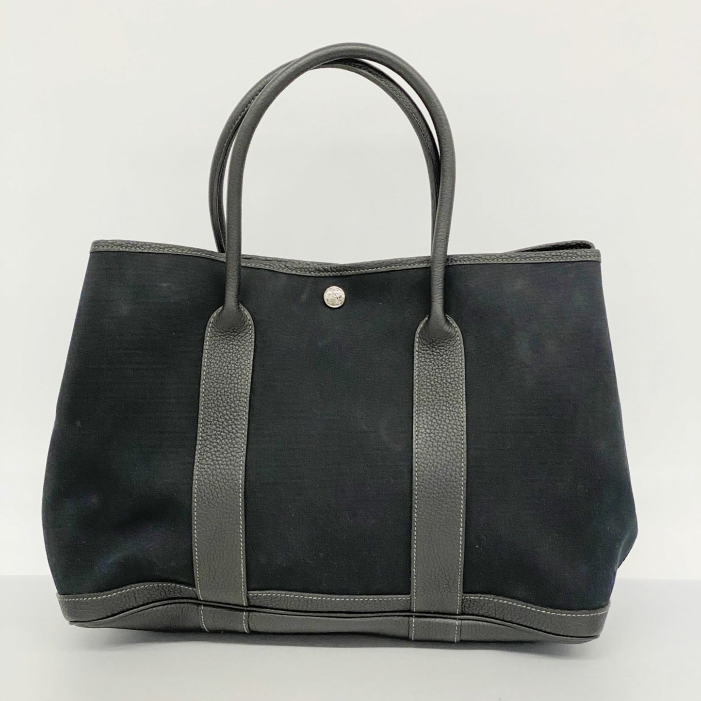 Hermes Black Toile Officier Tote Bag (Pre-Owned)