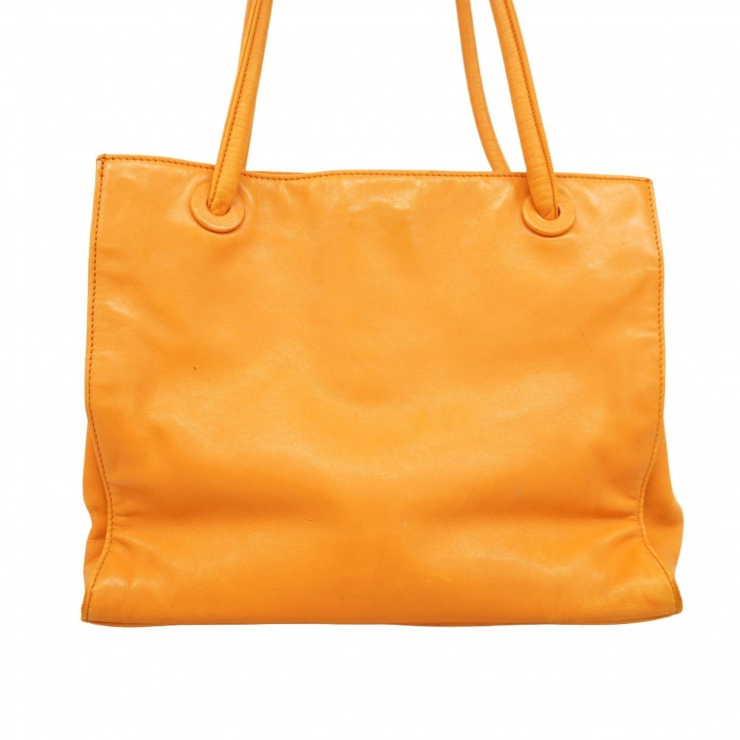 Chanel Orange Leather Tote Bag (Pre-Owned)