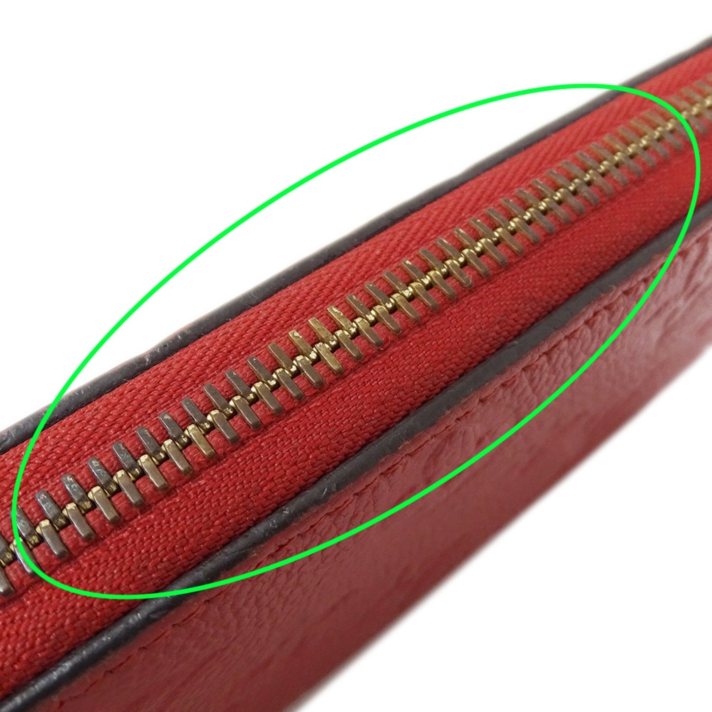 Louis Vuitton Cerise Red Color Monogram Empreinte Long Wallet (Bi-Fold) (Pre-Owned)