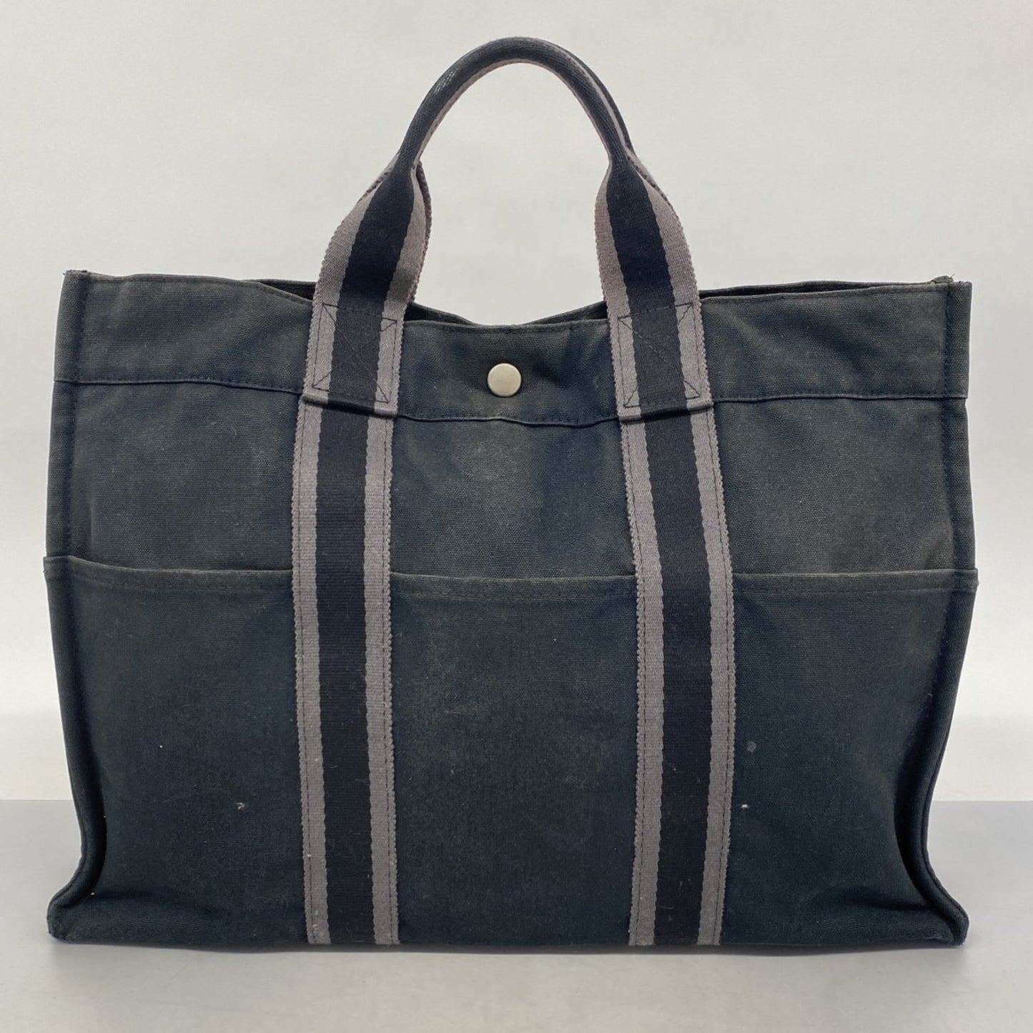 Hermes Black Canvas Tote Bag (Pre-Owned)