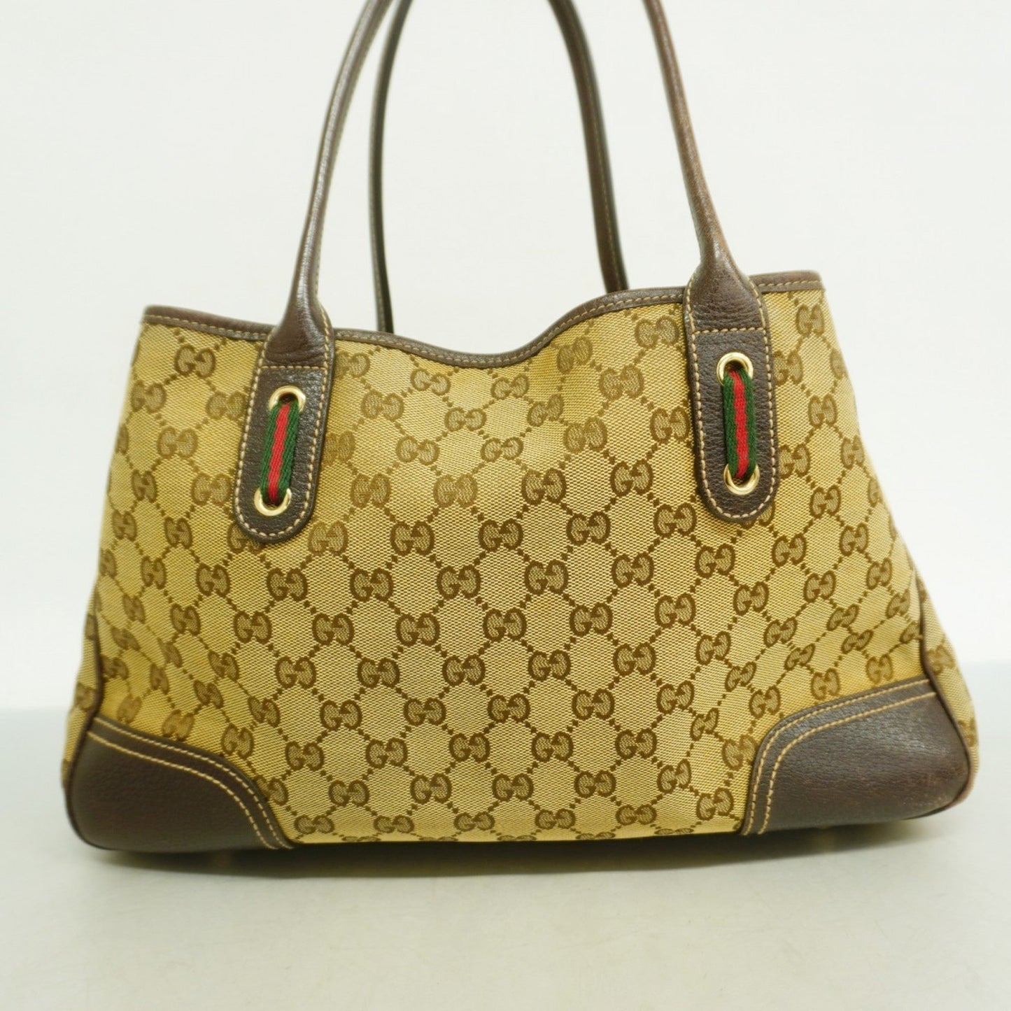 Gucci Brown Canvas Tote Bag (Pre-Owned)