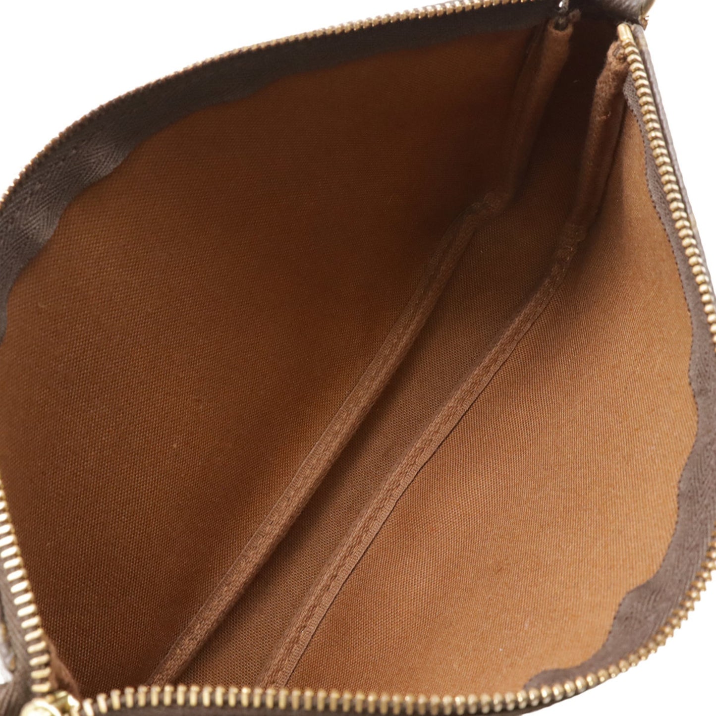 Louis Vuitton Brown Pvc Handbag Pochette Pouch (Pre-Owned)