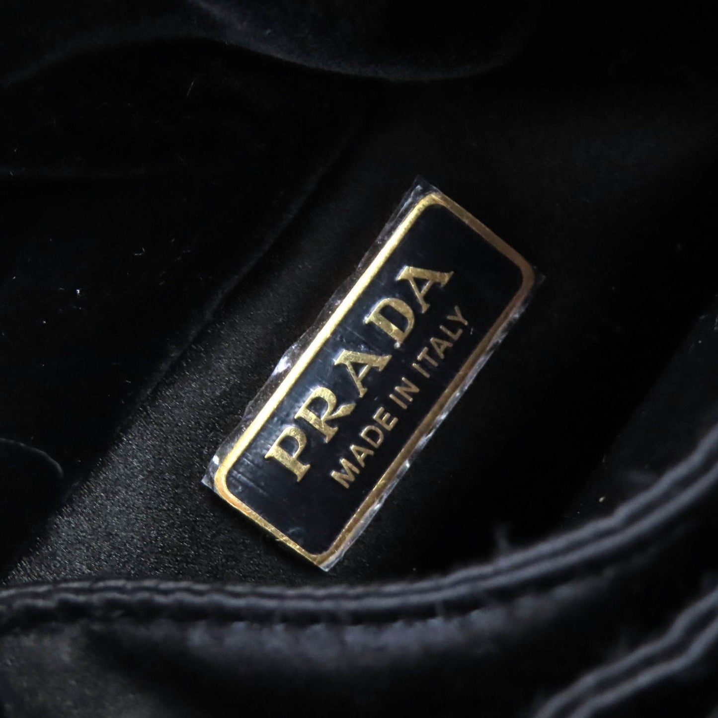 Prada Black Velvet Handbag Shoulder Bag (Pre-Owned)