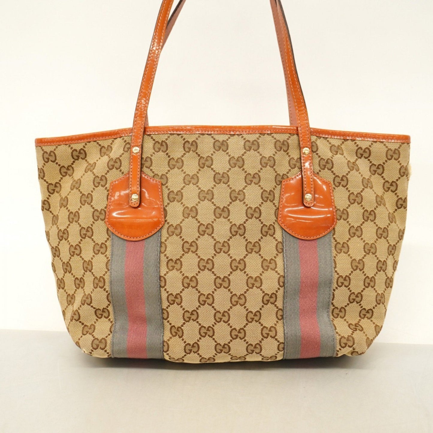 Gucci Brown Canvas Tote Bag (Pre-Owned)