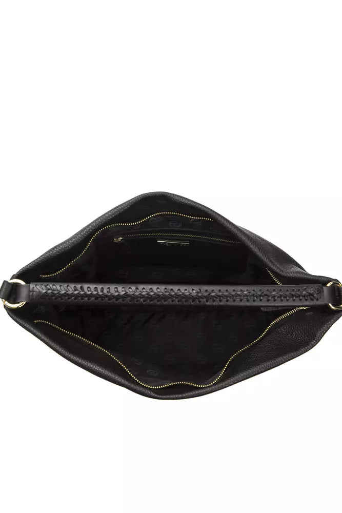 Pompei Donatella Black Leather Women Shoulder Women's Bag