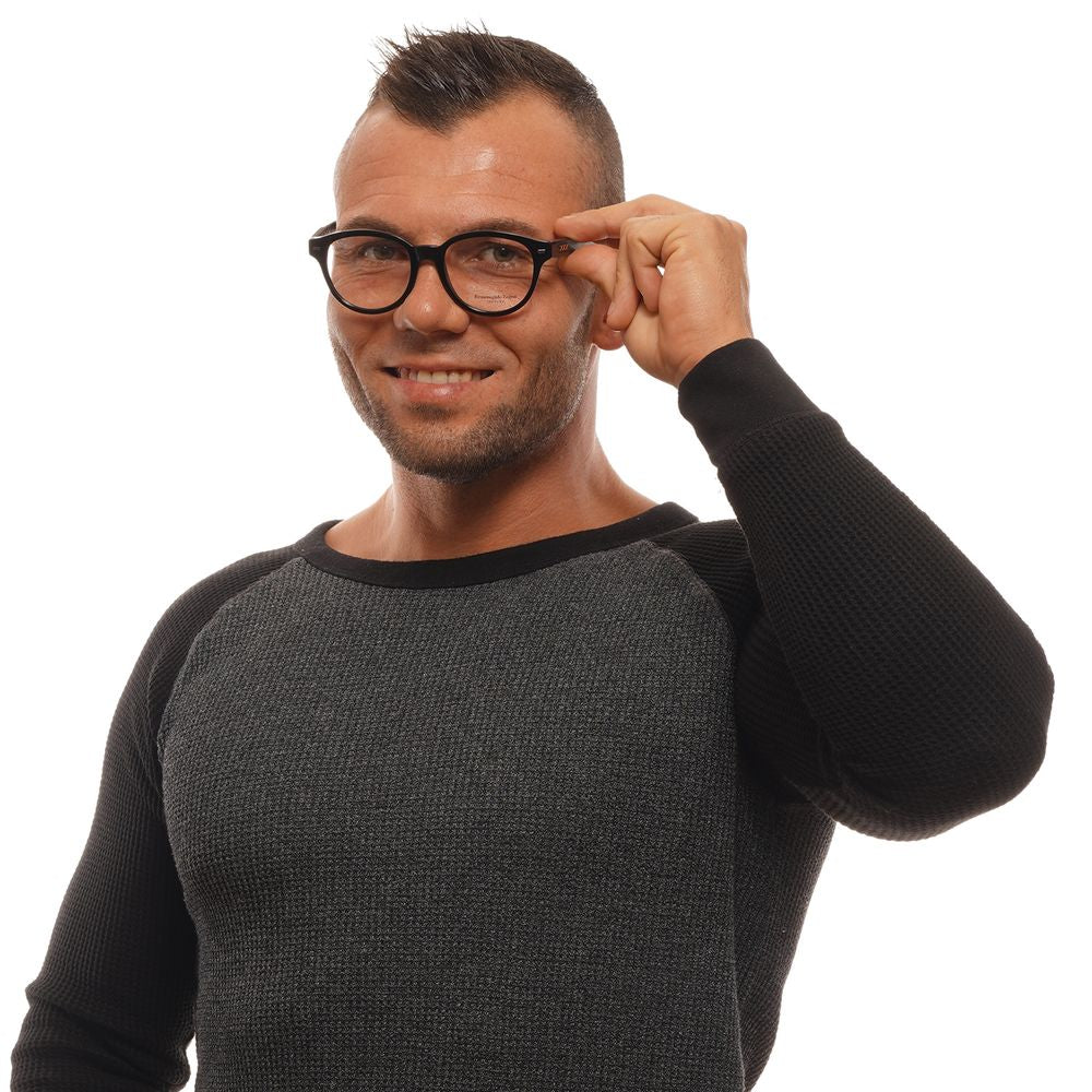 Ermenegildo Zegna Black Plastic Glasses Men's (Frames)