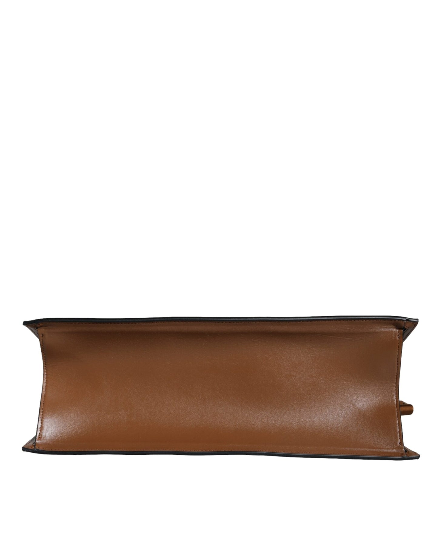 Versace Brown Top Handle Jacquard Leather Logo Crossbody Tote Women's Bag