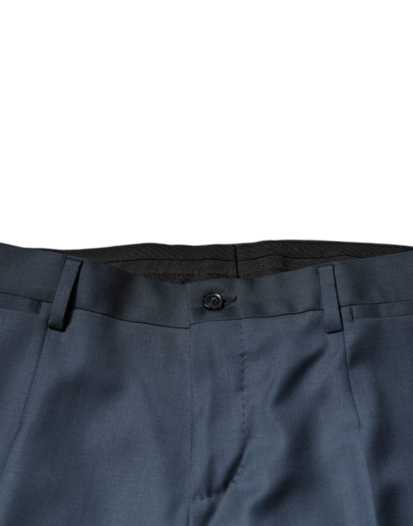 Dolce & Gabbana Blue Wool Tapered Formal Dress Men's Pants (Pre-Owned)
