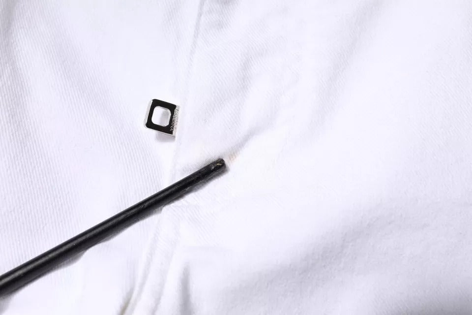 Dolce & Gabbana Black White Logo Cotton Skinny Denim Men's Jeans (Pre-Owned)