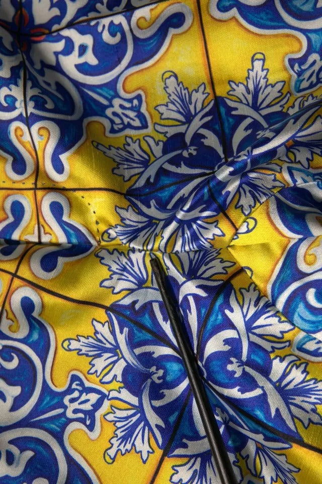 Dolce & Gabbana Multicolor MajolicaSilk Skinny Men's Pants (Pre-Owned)