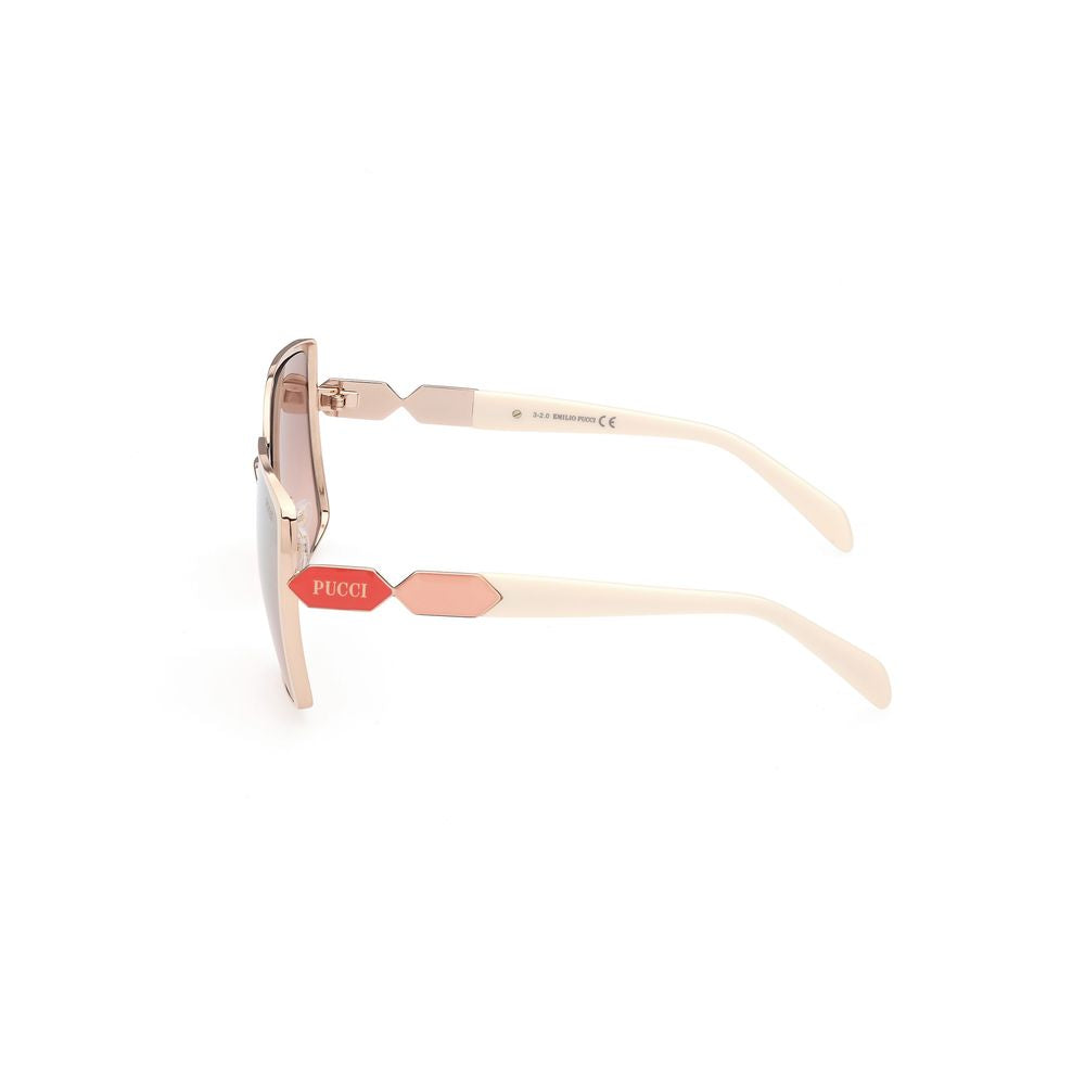 Emilio Pucci White Metal Women's Sunglasses