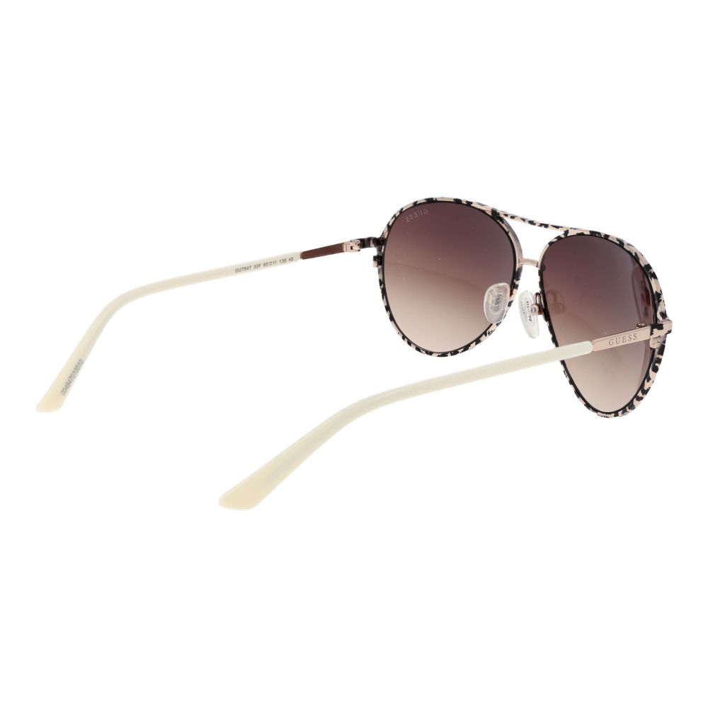 Guess Cream Metal Women's Sunglasses