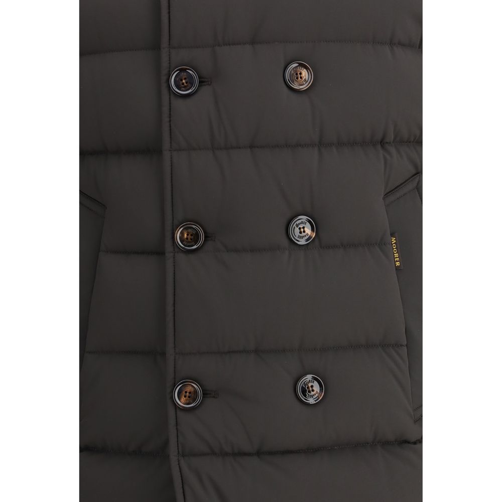 MooRER Black Polyamide Men's Coat