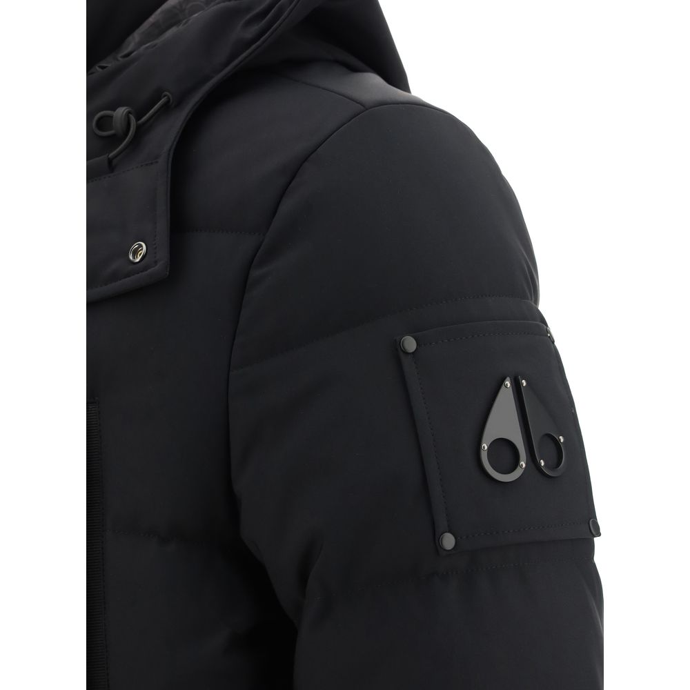 Moose Knuckles Black Nylon Men's Parka