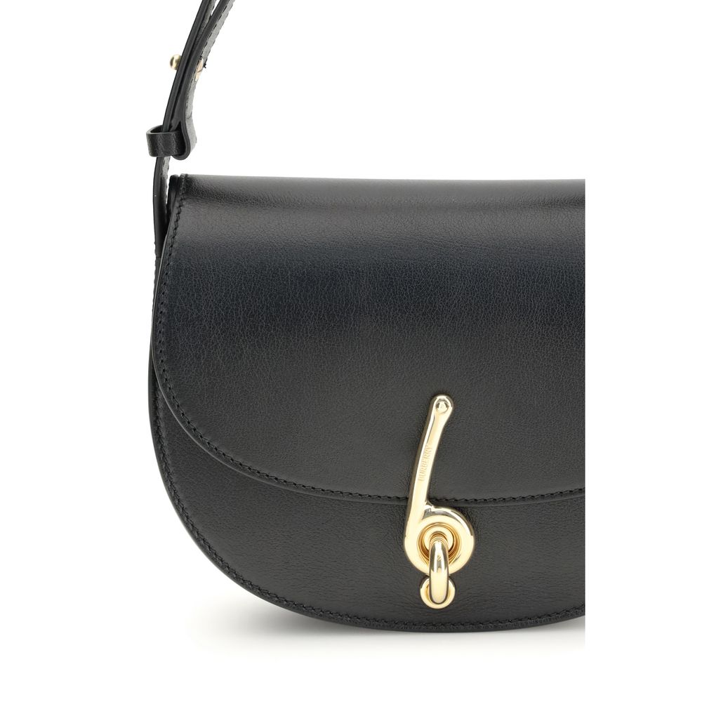 Burberry Black Calf Leather Bos Taurus Shoulder Women's Bag