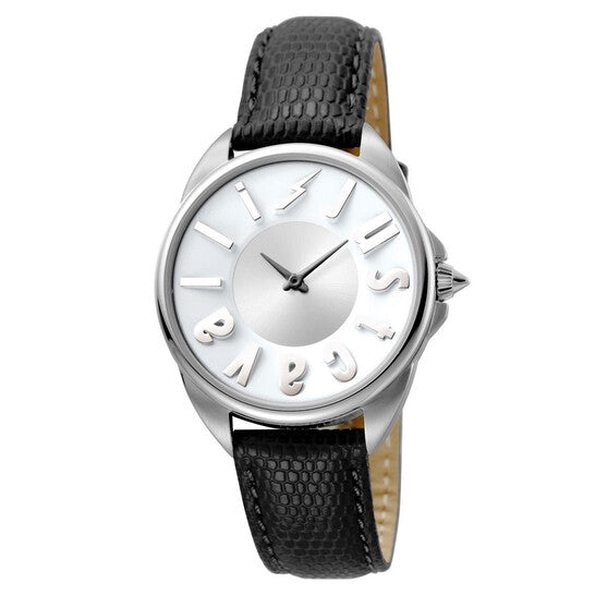Just Cavalli Logo Silver Dial Ladies Watch Item No. JC1L008L0015