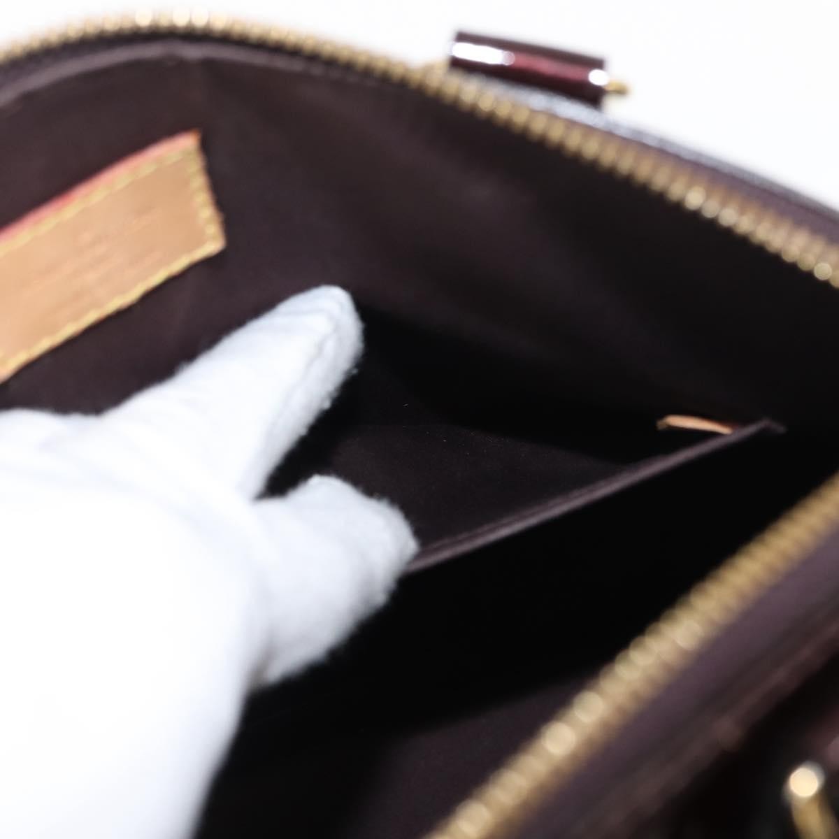 Louis Vuitton Alma Handbag Monogram Vernis Purple Patent_Leather Handbag (Pre-Owned)