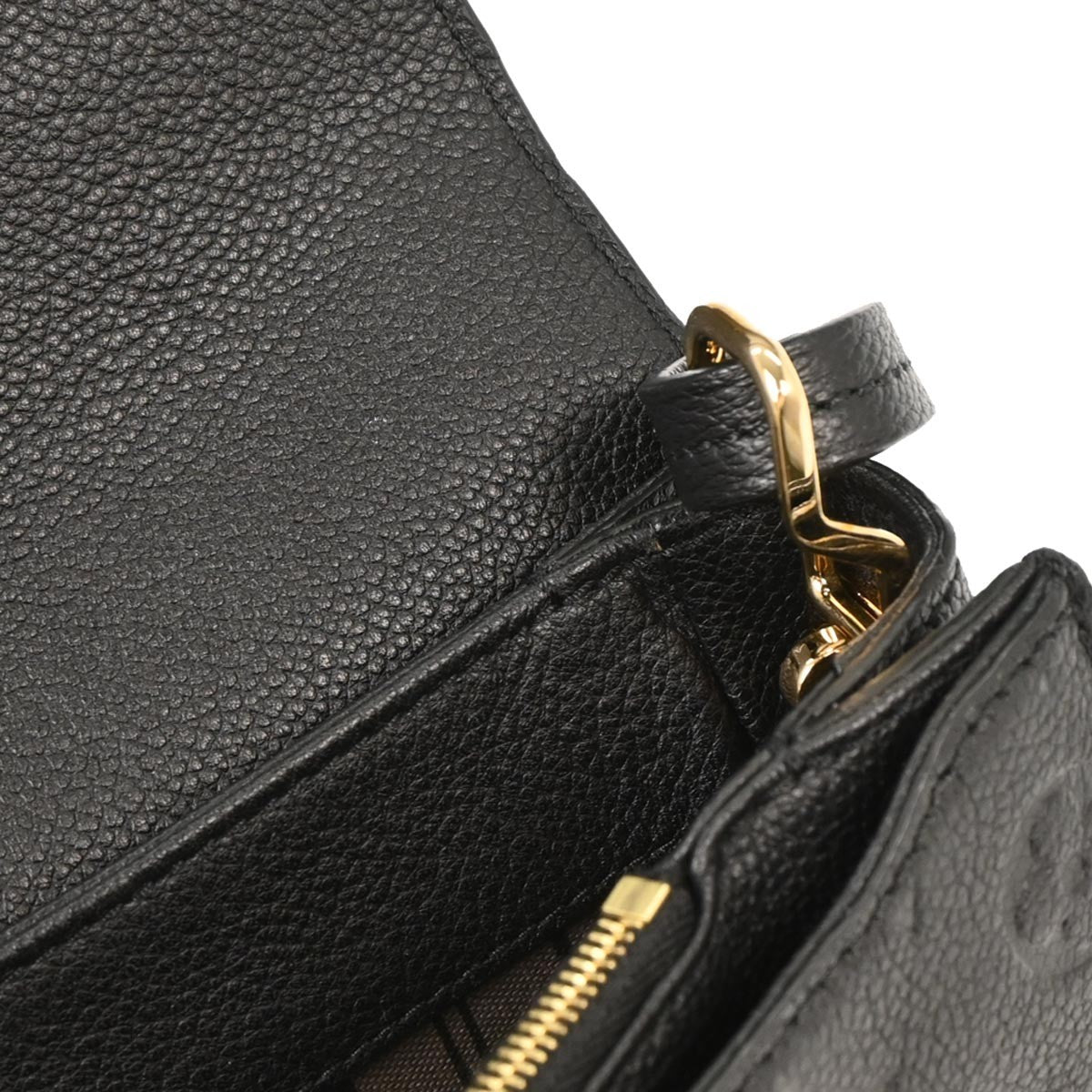 Louis Vuitton Fascinante Handbag Monogram Empreinte Leather Black Leather Shoulder Bag Bag (Pre-Owned)