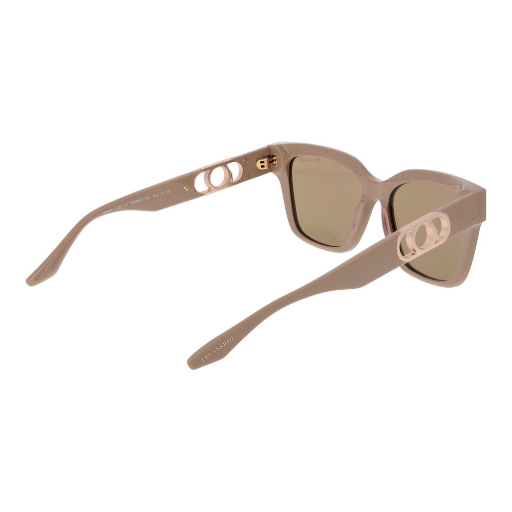 Trussardi Beige Acetate Women's Sunglasses