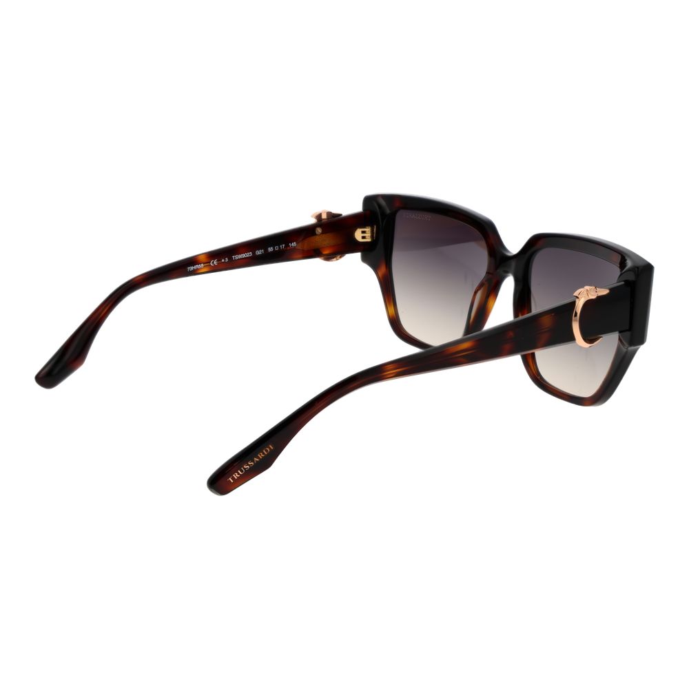 Trussardi Brown Acetate Women's Sunglasses