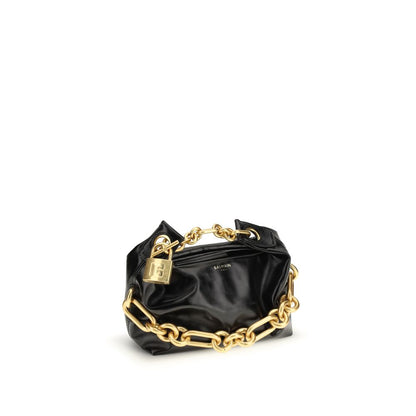 Balmain Black Calf Leather Bos Taurus Shoulder Women's Bag