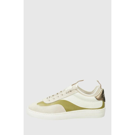 Scotch & Soda Beige Leather Low Top Women's Sneakers