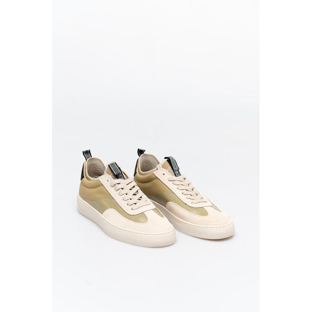 Scotch & Soda Beige Leather Low Top Men's Sneakers