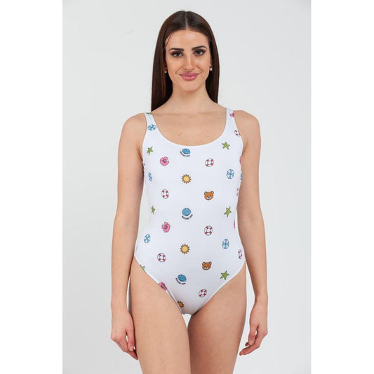 Moschino White Polyester One-Piece Women's Swimsuit