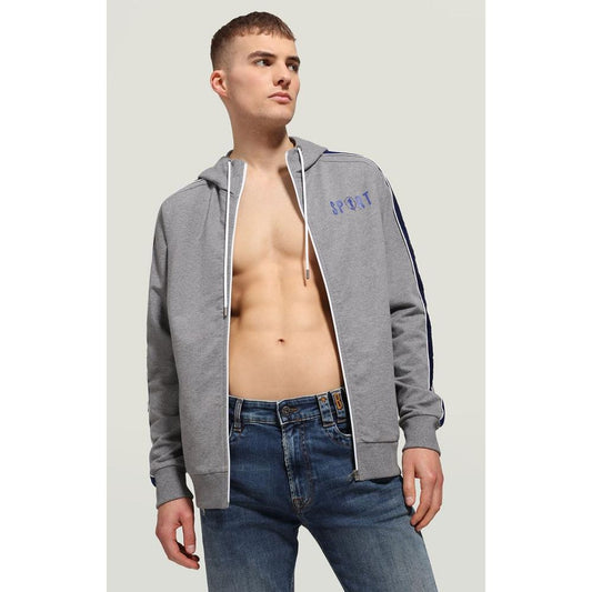 Bikkembergs Gray Cotton Men's Sweatshirt