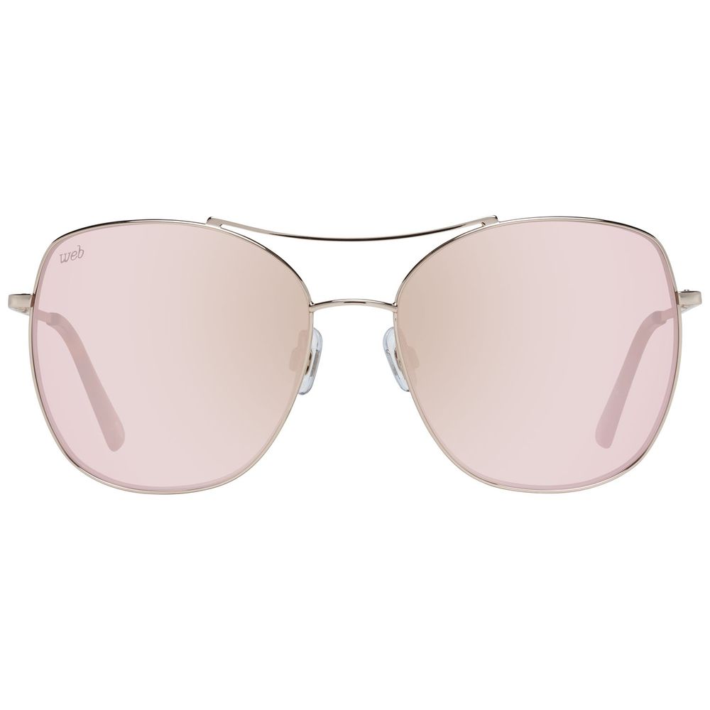 WEB EYEWEAR Rose Gold Metal Women's Sunglasses