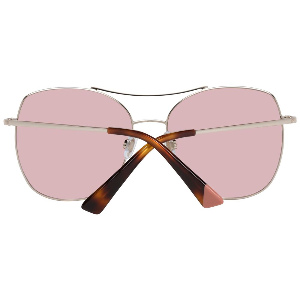 WEB EYEWEAR Rose Gold Metal Women's Sunglasses
