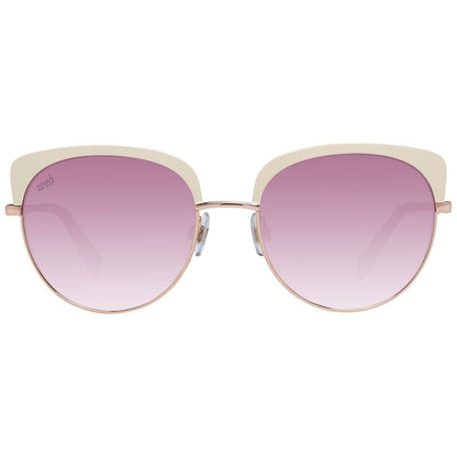 WEB EYEWEAR Rose Gold Metal Women's Sunglasses