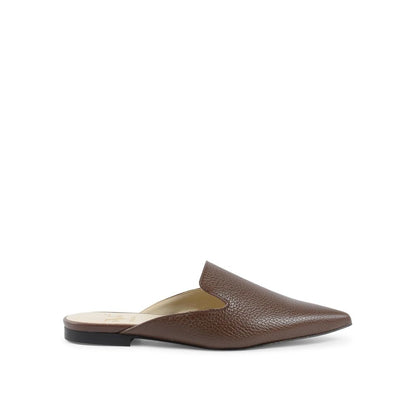 19V69 Italia Brown Leather Women's Mules