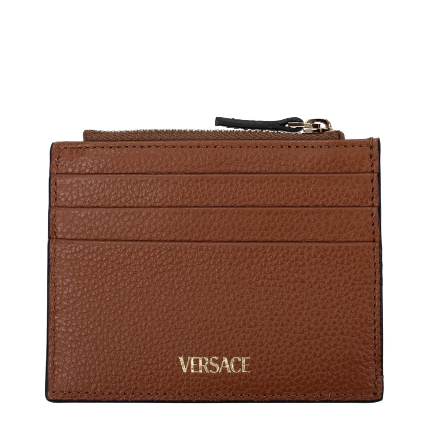 Versace Brown Leather Women's Wallet