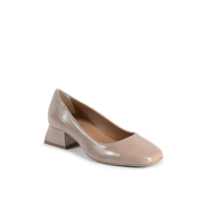 19V69 Italia Beige Leather Ballet Women's Flats