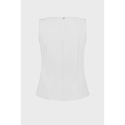 19V69 Italia White Viscose Tank Women's Tops